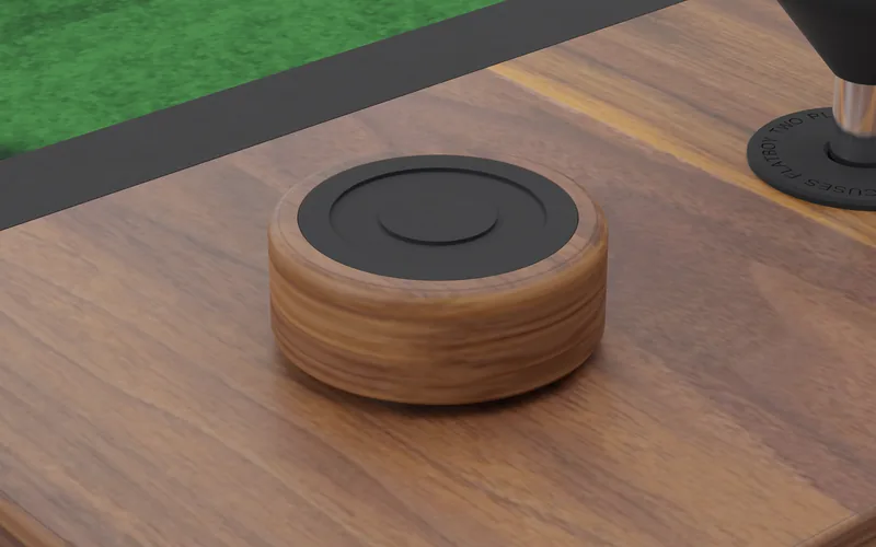 Close-up: the turned walnut spinner